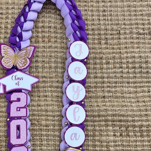 Graduation Lei Promotion Gift Lei Senior Night Gift Lei Braided Ribbon Lei Graduation Ribbon Lei Graduate Lei 2025 Senior graduation purple
