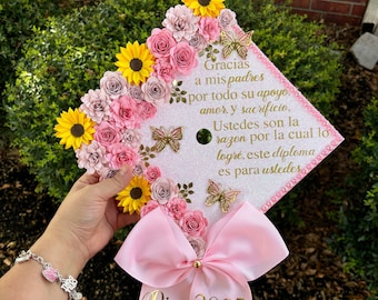 Sunflower Personalized Graduation Cap Topper Graduation Topper Custom Topper Graduation Cap Topper Grad Cap Topper Custom Grad Cap Topper