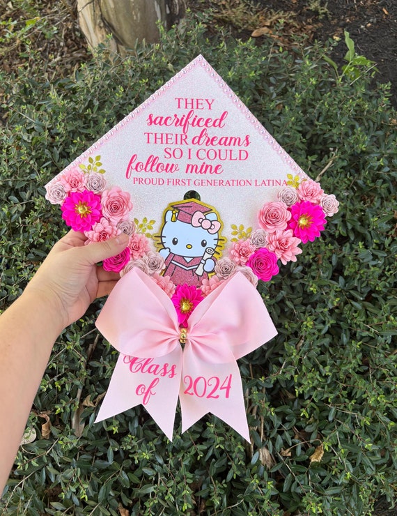 Graduation Cap Topper Graduation Topper Custom Topper Graduation Cap Topper Grad Cap Topper, class of 2025/2026 Grad hat viral grad pink