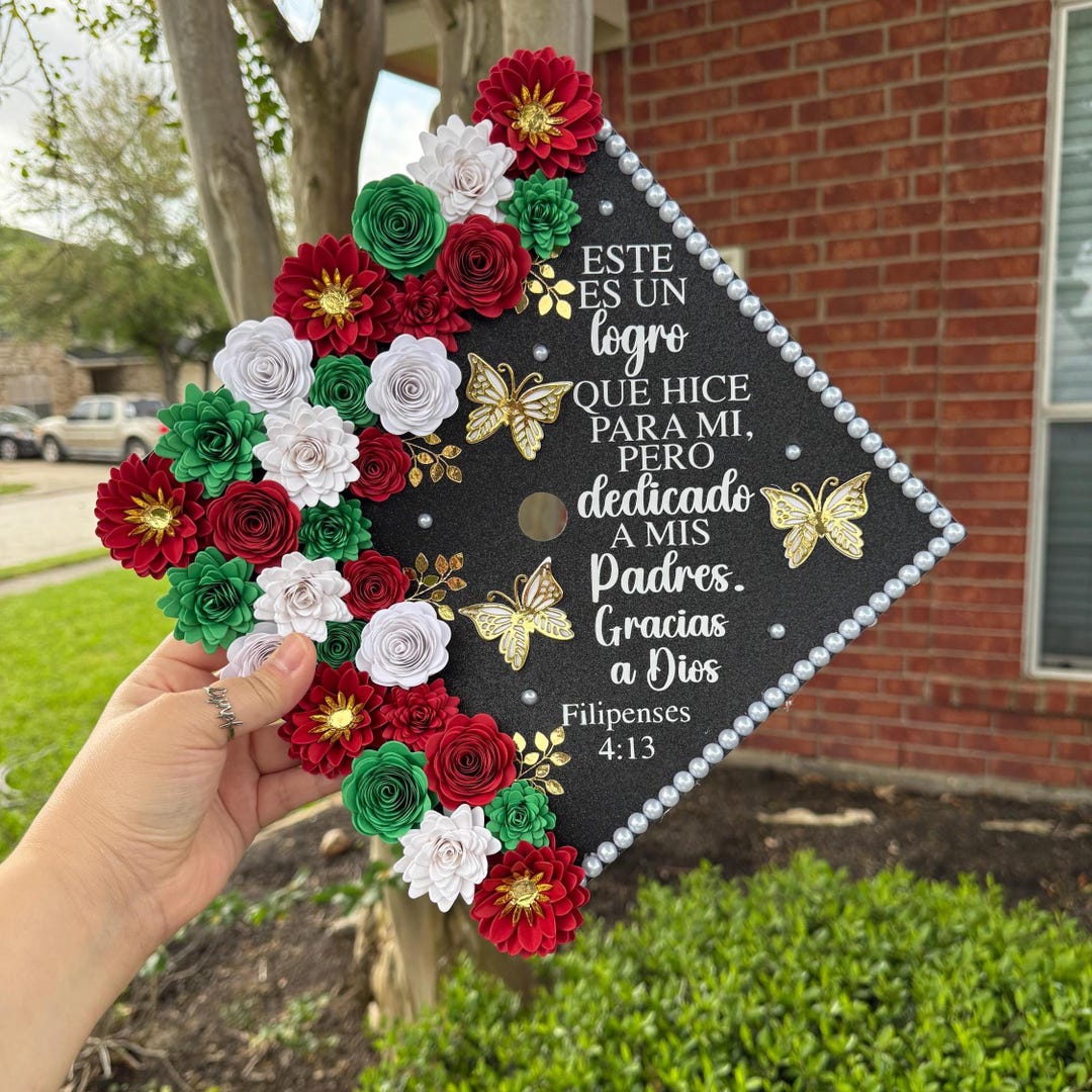 Mexico Inspired Custom Graduation Cap Topper Personalized Grad Cap ...