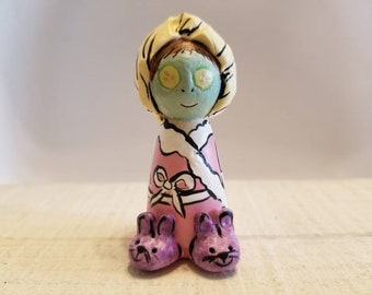 The Hand Painted/ Sculpted Spa Day Peg Doll