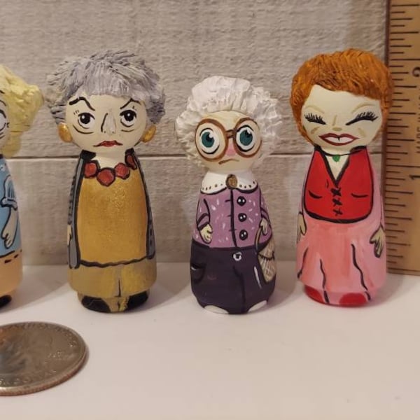 The Golden Girls Peg Doll ADORABLE Gang.