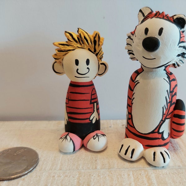 The Calvin and Hobbes Peg Doll Set