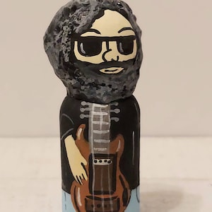 The Jerry Garcia Hand Painted/Sculpted Iconic inspired Peg Doll.