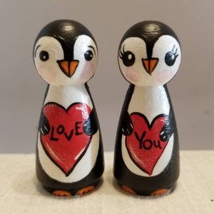 The LOVE YOU Penguin Peg Doll Set