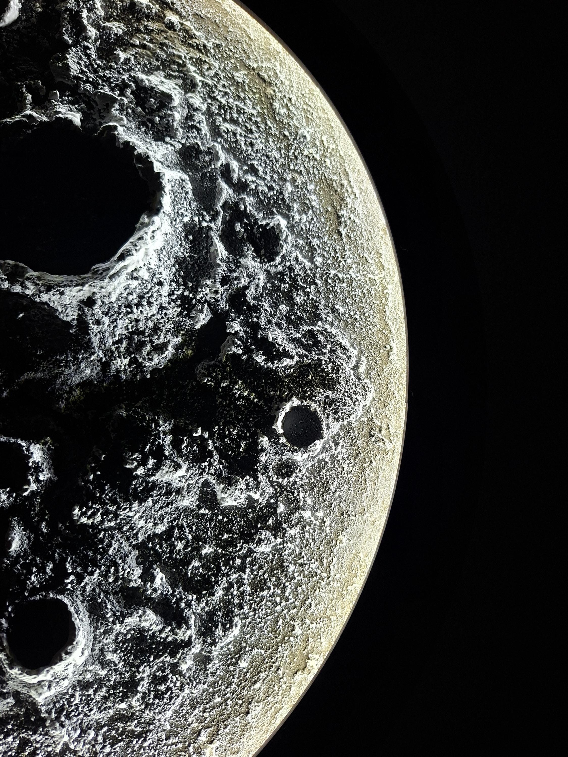 Moon Night Light | Textured Moon | Moon Wall Decoration | Wall