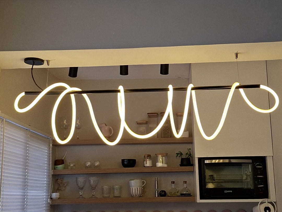 K Design Using Rope Led PENDANT LIGHTING With Flexible LED Rope - Etsy