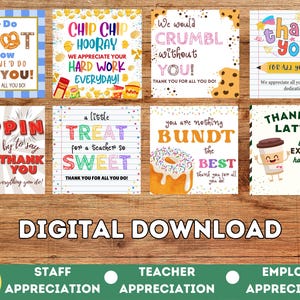 Appreciation Tags, Employee Appreciation Day, Teacher Staff Appreciation Gifts, Treat Tags, Nurse Coworker Team Thank You Tag, Favor Tags