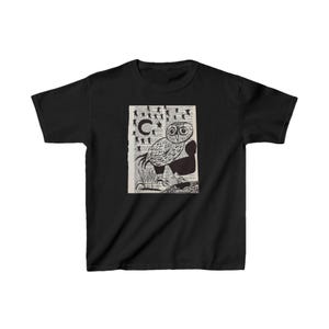 Owl Kids Tee, Cute Owl Design by Mac Torrez, Children&#39;s T-Shirt, Forest Animal Shirt, Woodland Bird Top, Kid&#39;s Clothing, Nature Lover Gift
