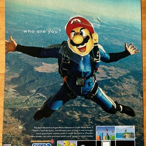 2003 Super Mario Bros Advent 4 Mario 3 GBA Print Werbung/Poster Authentisch Offiziel