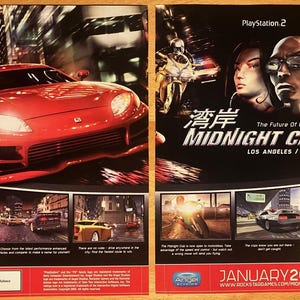 2003 Midnight Club II 2 PS2 Vintage Print Ad/Poster Official Racing Game Art
