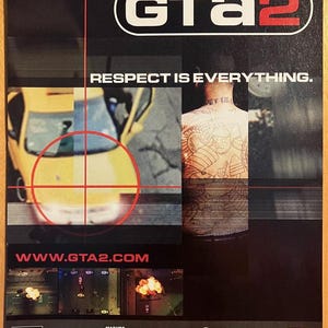 1999 GTA 2 Grand Theft Auto 2 PC PS1 Playstation Print advertentie/poster videogamekunst