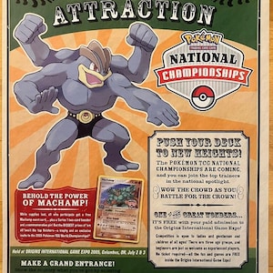 2005 Pokemon TCS National Cups Print Ad/Poster Pikachu Kartenspiel Art