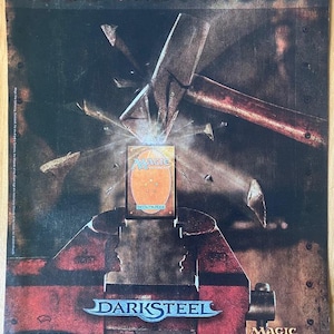 2003 Magic The Gathering Darksteel TCG print advertentie/poster authentieke kaartspelkunst