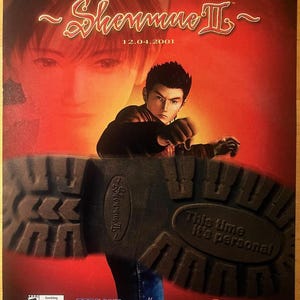 2001 Shenmue II Sega Dreamcast Print-advertentie/poster Authentieke officiële promokunst