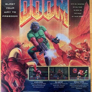 Freedom Doom 2001 Doom GBA Game Boy Advance Vintage Print Ad/poster Official ...