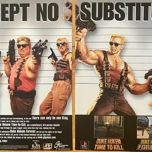 Duke Nukem Time To Kill / Forever PC PS1 1998 Print Ad/Poster Official Promo Art