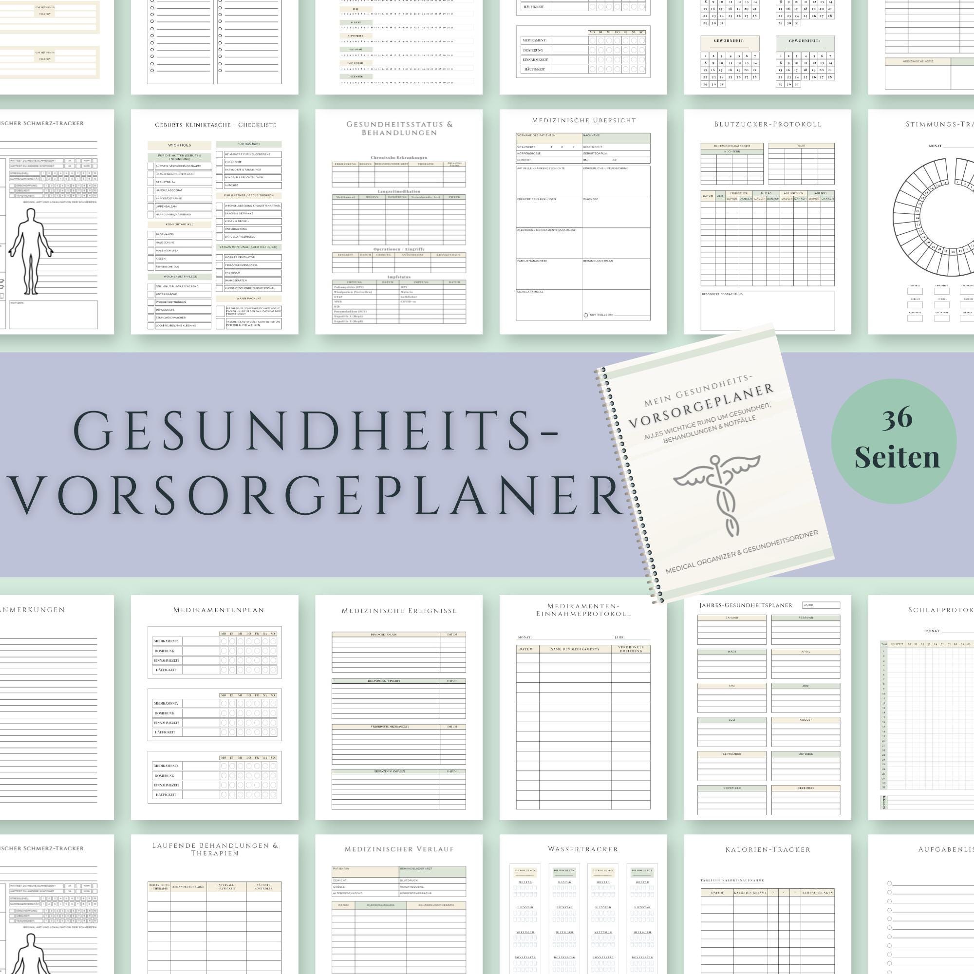 Notfallplan Ordner Notfallplaner & Vorsorgeplaner Bundle Deutsch | Notfallordner ...