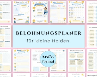 Kids Reward Planner Printable PDF | 9 Reward Charts | Chore Chart, Routine Chart & Points System | Instant Downloade