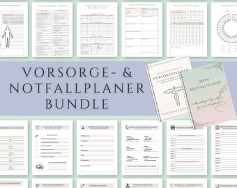 Emergency Planner & Preparedness Planner Bundle | Medical Planner, Important Documents Organizer, Medication Log | Printable A4 A5