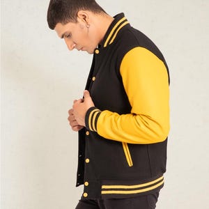 Unisex Varsity Jacket Baseball Letterman Jackets Wool Body Genuine Leather Sleeves Bomber College American Style Jacket