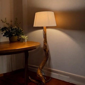 Handmade Wooden Floor Lamp | Artisan Design | Custom Luxury Lighting for Home Décor