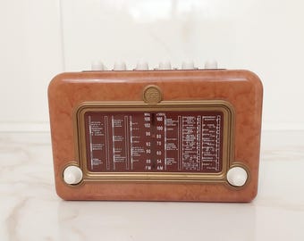 Radio en miniatura vintage Radioline CGE Supergioiello 195 Italia 1952, modelo de colección portátil, regalo funcional para esposo, padre y abuelo.