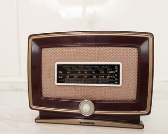 Radio vintage en miniatura Radioline Marconi 1531 Italia 1950, modelo de colección portátil, regalo funcional para esposo, padre y abuelo.