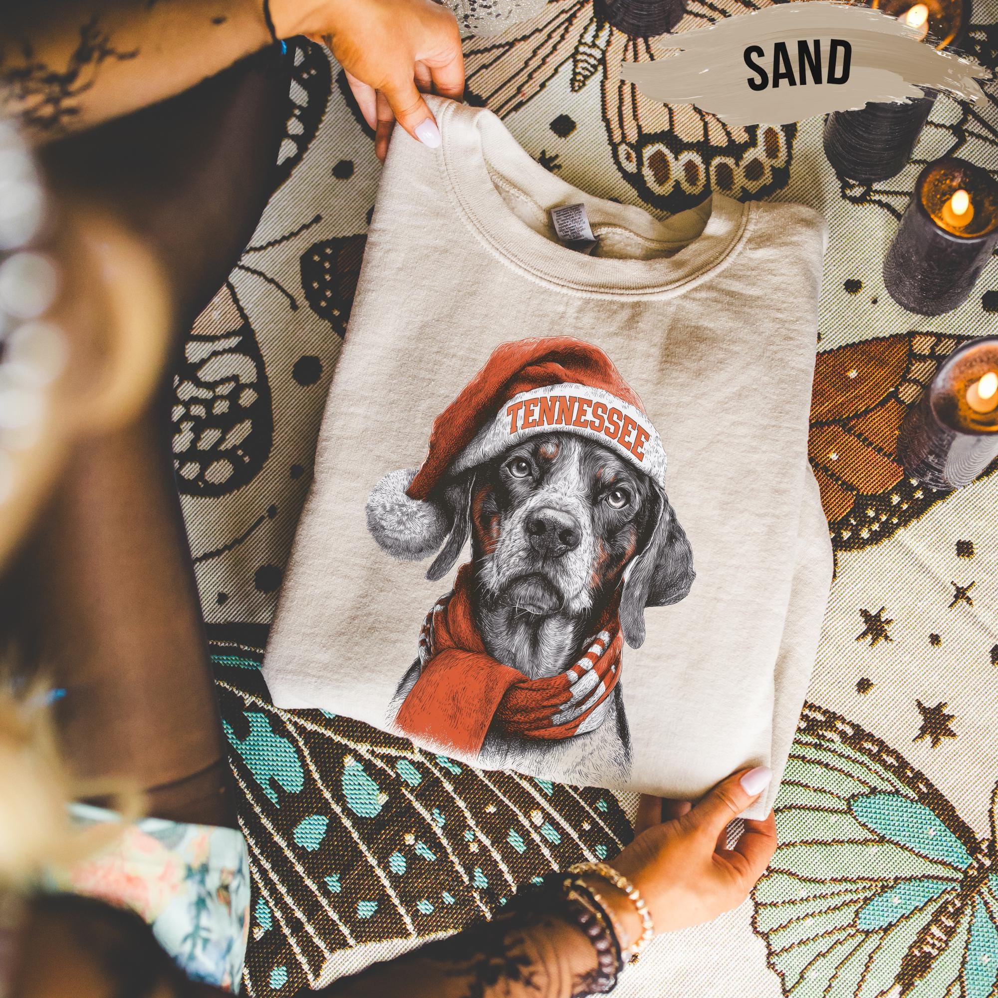 Dog And Christmas Tree - Personalized Custom All-Over-Print