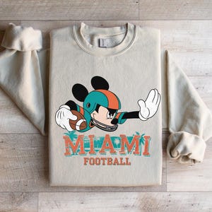 All Teams Available! Custom Disney-Inspired Football Mickey Mouse T-Shirt –   Personalized Football Shirt, Unique Disney Football Tee