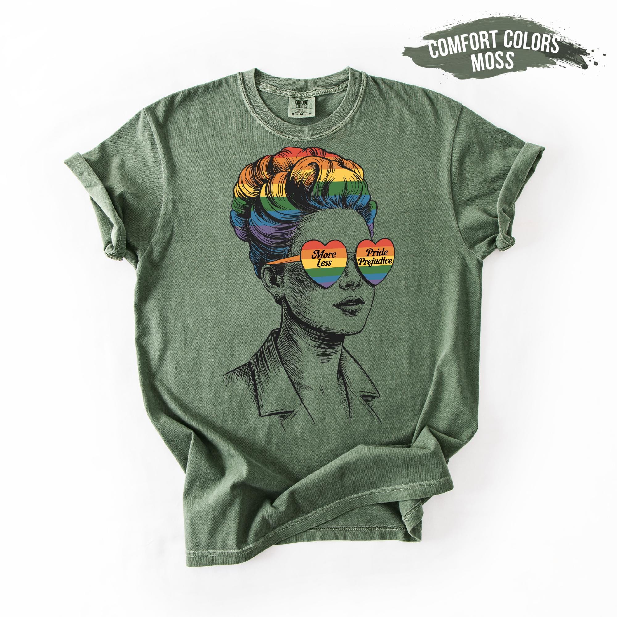 More Pride Less Prejudice Shirt, Jane Austen T-Shirt, LGBTQ Sweatshirt, Proud Ally Shirt, Pride Month Tee, Bisexual Shirt, Lesbian Shirt