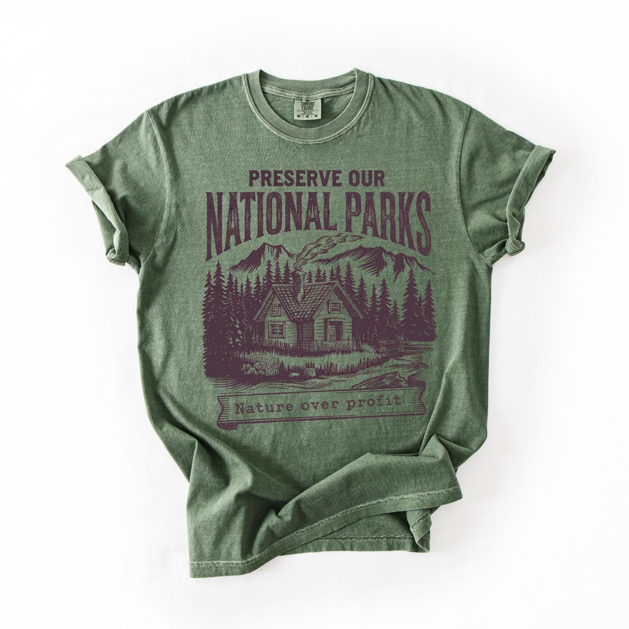 Vintage Protect Our National Parks T-Shirt, Protect Our Parks Tee, Unisex Garment-Dyed T-shirt, Nature, Public Lands, Wildlife