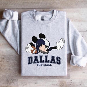 All Teams Available! Custom Disney-Inspired Football Mickey Mouse T-Shirt –   Personalized Football Shirt, Unique Disney Football Tee