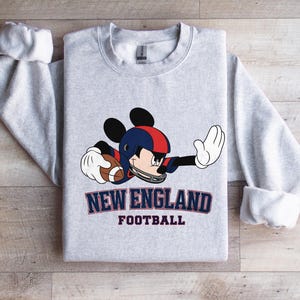 All Teams Available! Custom Disney-Inspired Football Mickey Mouse T-Shirt –   Personalized Football Shirt, Unique Disney Football Tee