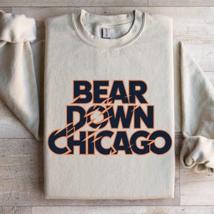 Chicago Football Shirt, Bear Football Shirt, Chicago Football Apparel, Bear Sports Apparel, Retro Chicago Football Gift, Bear Fan Gift