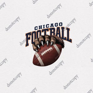 Chicago Football PNG,  American Football, Chicago PNG, Vintage Style Football Crewneck png, Illinois Football png, Chicago fans PNG, Mascot