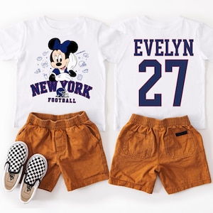 New York Football Kids T-Shirt | Custom Name & Number Jersey | Toddler Youth Sports Fan Tee