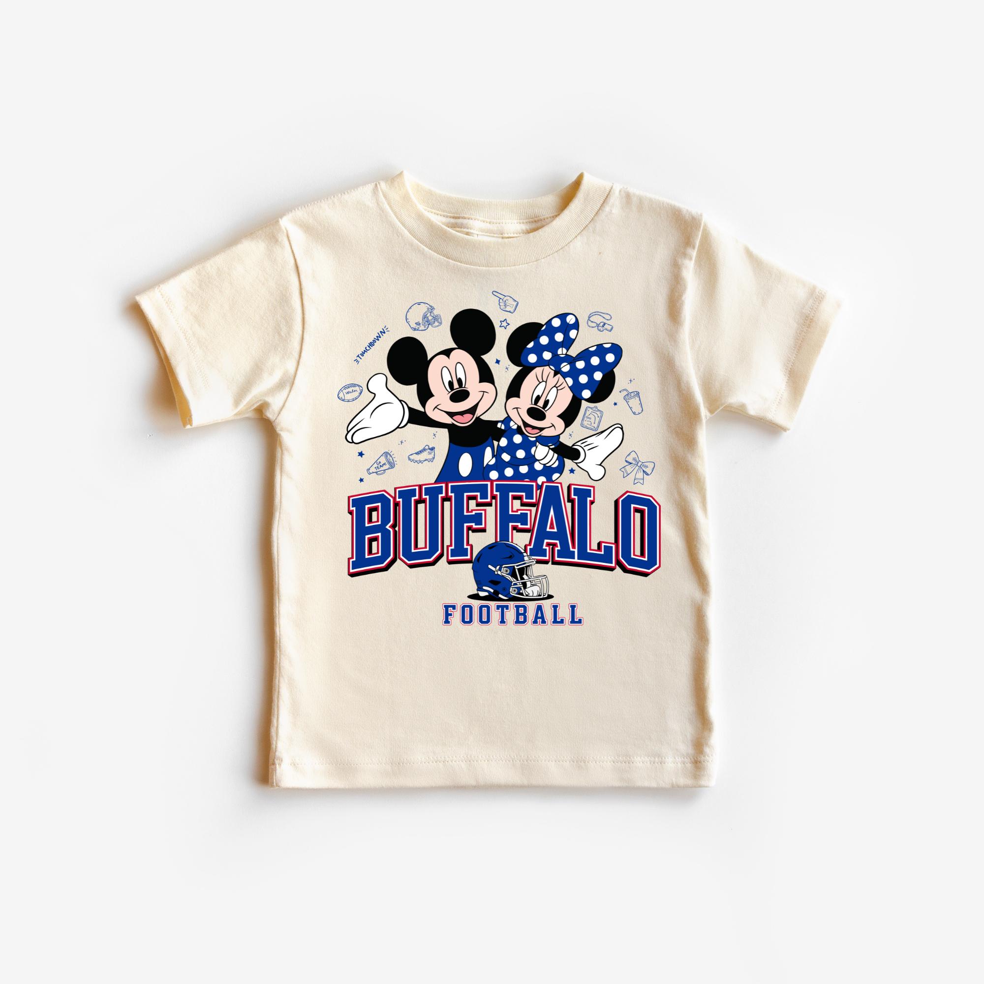 Buffalo Football Kids T-shirt – Cute Mickey Minnie Style Game Day