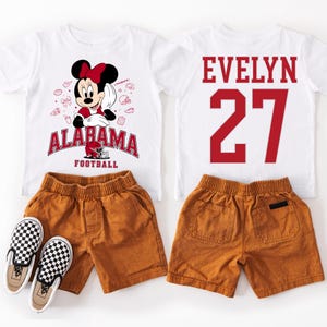 Alabama Football Kids T-Shirt | Custom Name & Number Jersey | Toddler Youth Sports Fan Tee