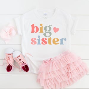 Big Sister Toddler Shirt - Cute Announcement Kids Shirt - Big Sister Gift