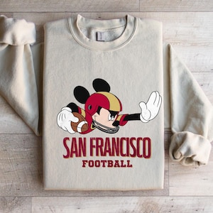 All Teams Available! Custom Disney-Inspired Football Mickey Mouse T-Shirt –   Personalized Football Shirt, Unique Disney Football Tee