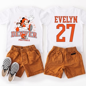 Denver Football Kids T-Shirt | Custom Name & Number Jersey | Toddler Youth Sports Fan Tee