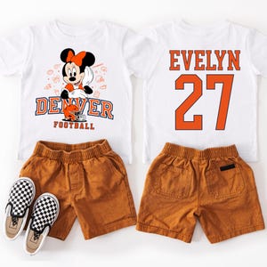 Denver Football Kids T-Shirt | Custom Name & Number Jersey | Toddler Youth Sports Fan Tee