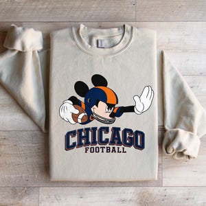 All Teams Available! Custom Disney-Inspired Football Mickey Mouse T-Shirt –   Personalized Football Shirt, Unique Disney Football Tee