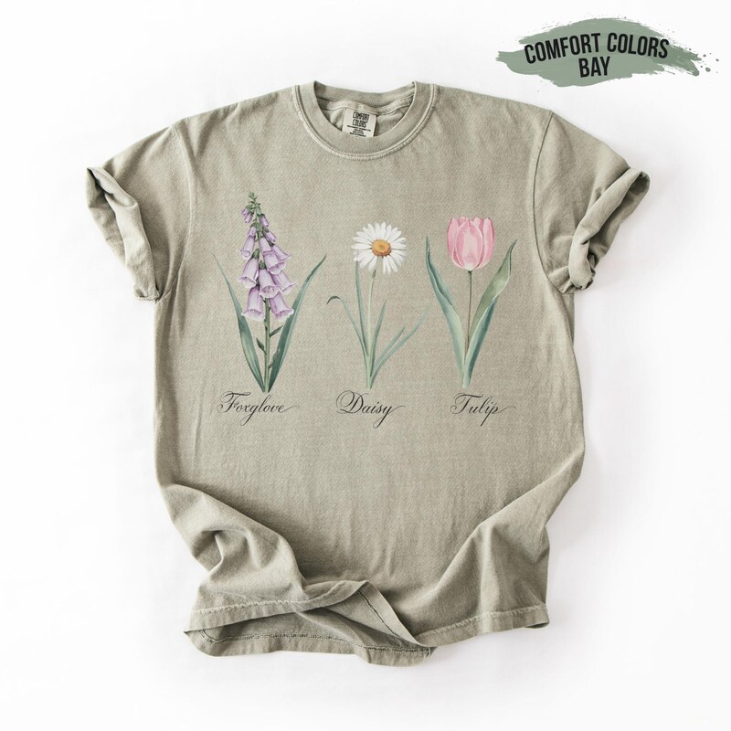 Foxglove, Daisy Tulip Shirt - Etsy