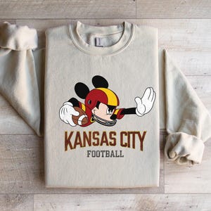 All Teams Available! Custom Disney-Inspired Football Mickey Mouse T-Shirt –   Personalized Football Shirt, Unique Disney Football Tee