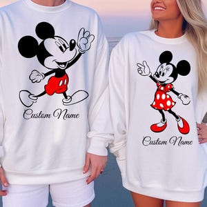 Disney Couples Mickey And Minnie Mouse Classic Shirt, Mickey And Minnie Matching Tee, Magic Kingdom Family Shirt, Custom Trip Couple Shirt