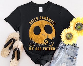 Hello Darkness My Old Friend Funny Vintage Tshirt Men Women Children Kids T-shirt Hoodie Sweatshirt S to 5XL T Shirt, UV Sticker, YU186