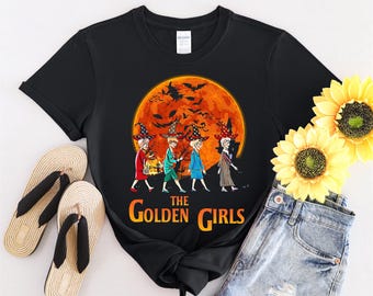 The Golden Girls citrouille sorcière fille Halloween T-shirt hommes femmes enfants enfants T-shirt à capuche S à 5XL T-shirt, autocollant UV, YU506