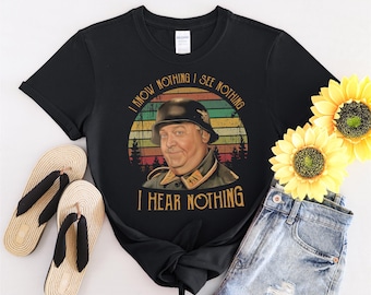 Sergent Schultz, je ne sais rien, je ne vois rien, homme, femme, enfant, t-shirt à capuche, t-shirt S à 5XL, autocollant UV, YU447